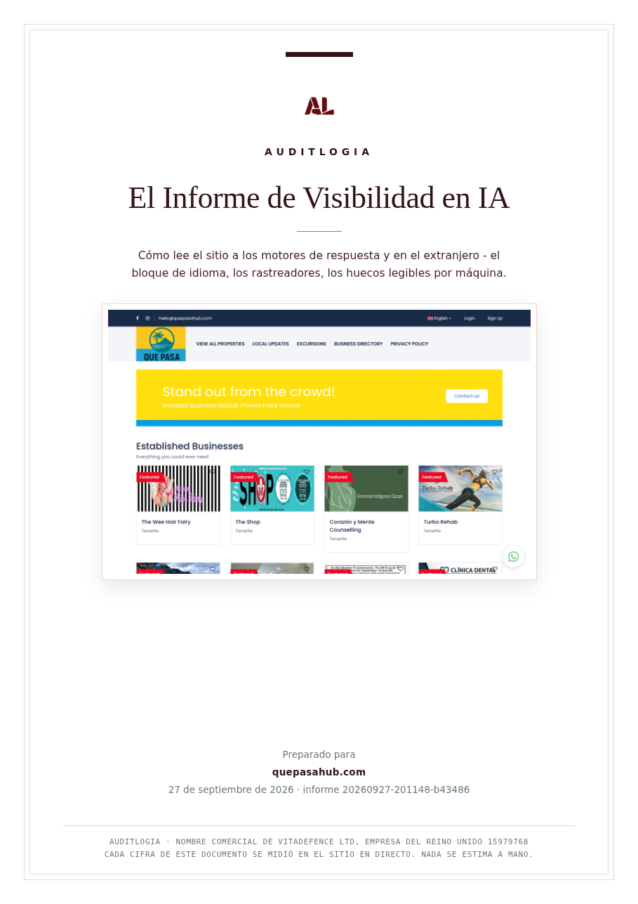 El Informe de Visibilidad en IA