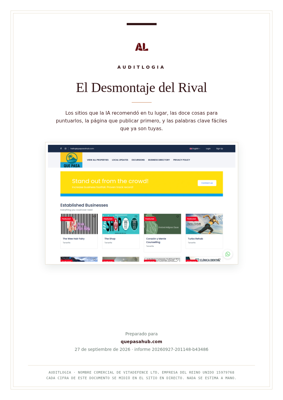 El Desmontaje del Rival