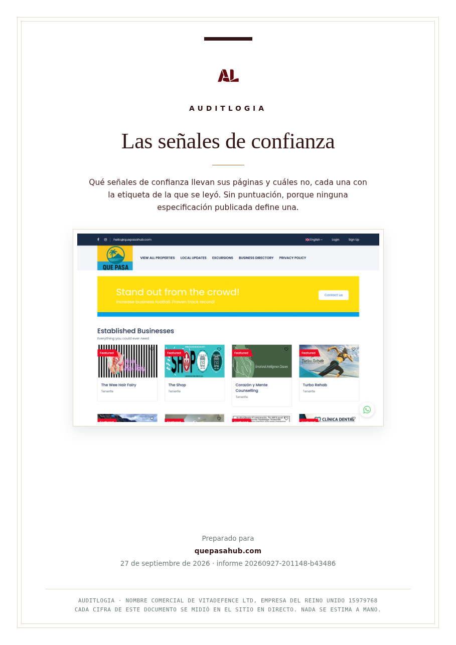 Las señales de confianza