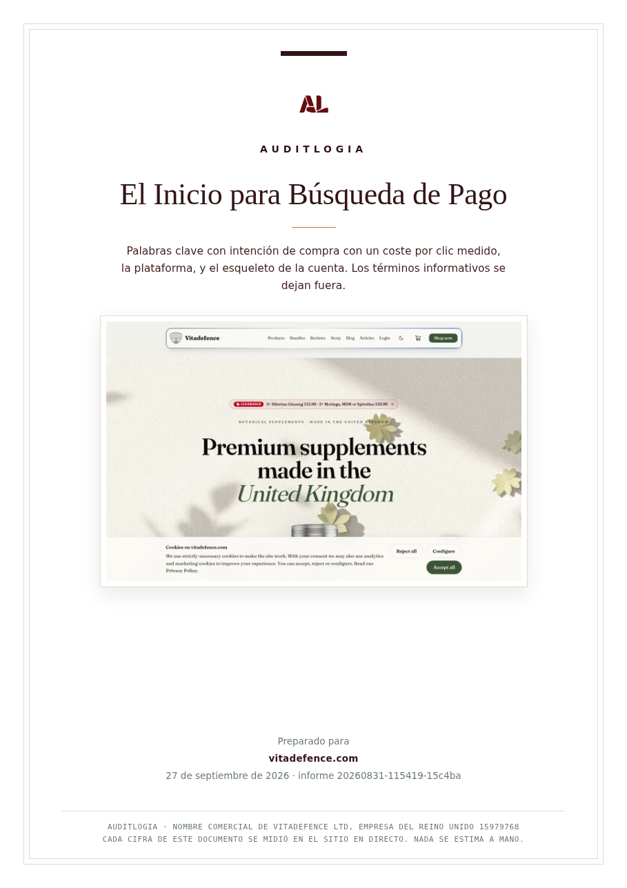 El Inicio para Búsqueda de Pago