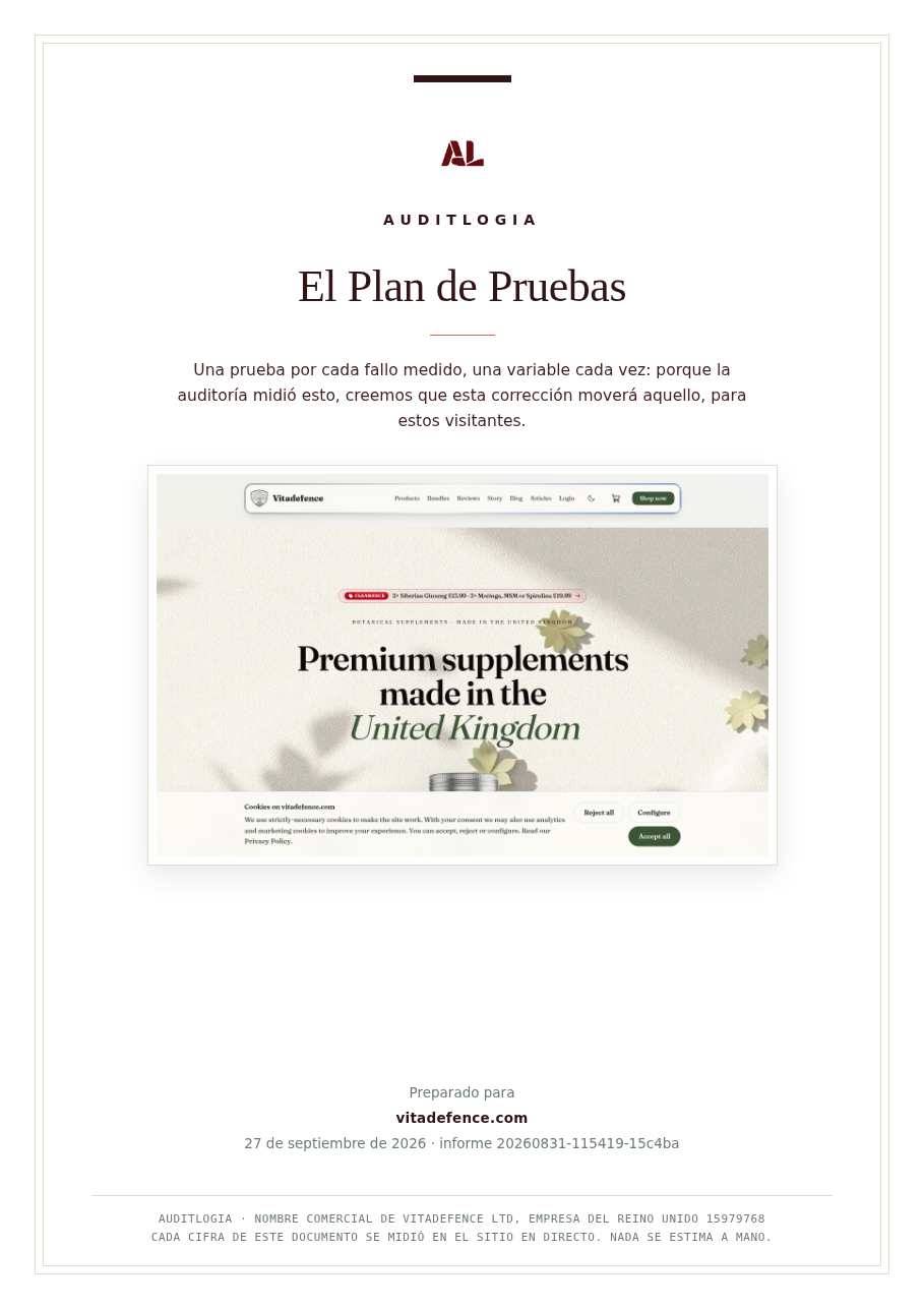 El Plan de Pruebas