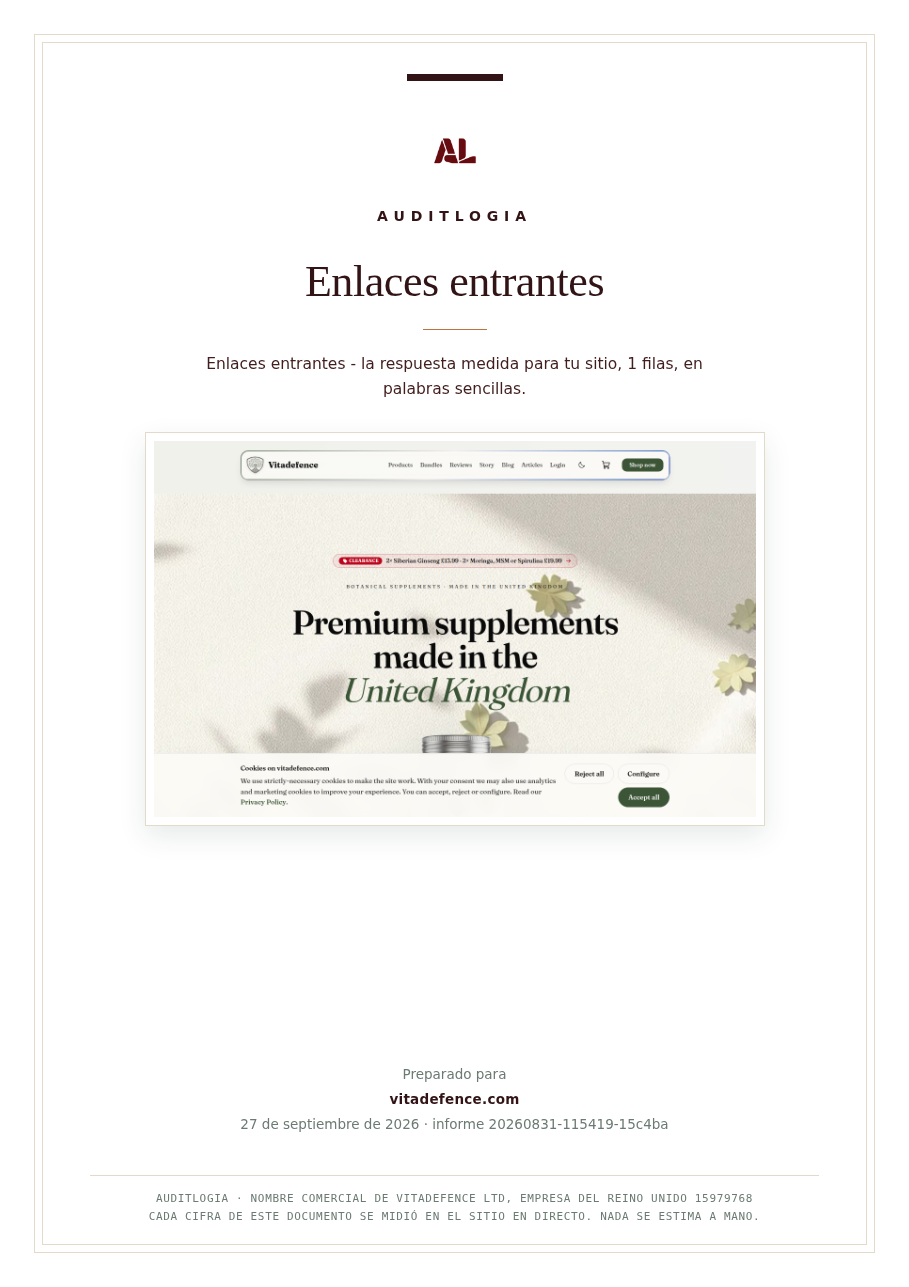 Enlaces entrantes