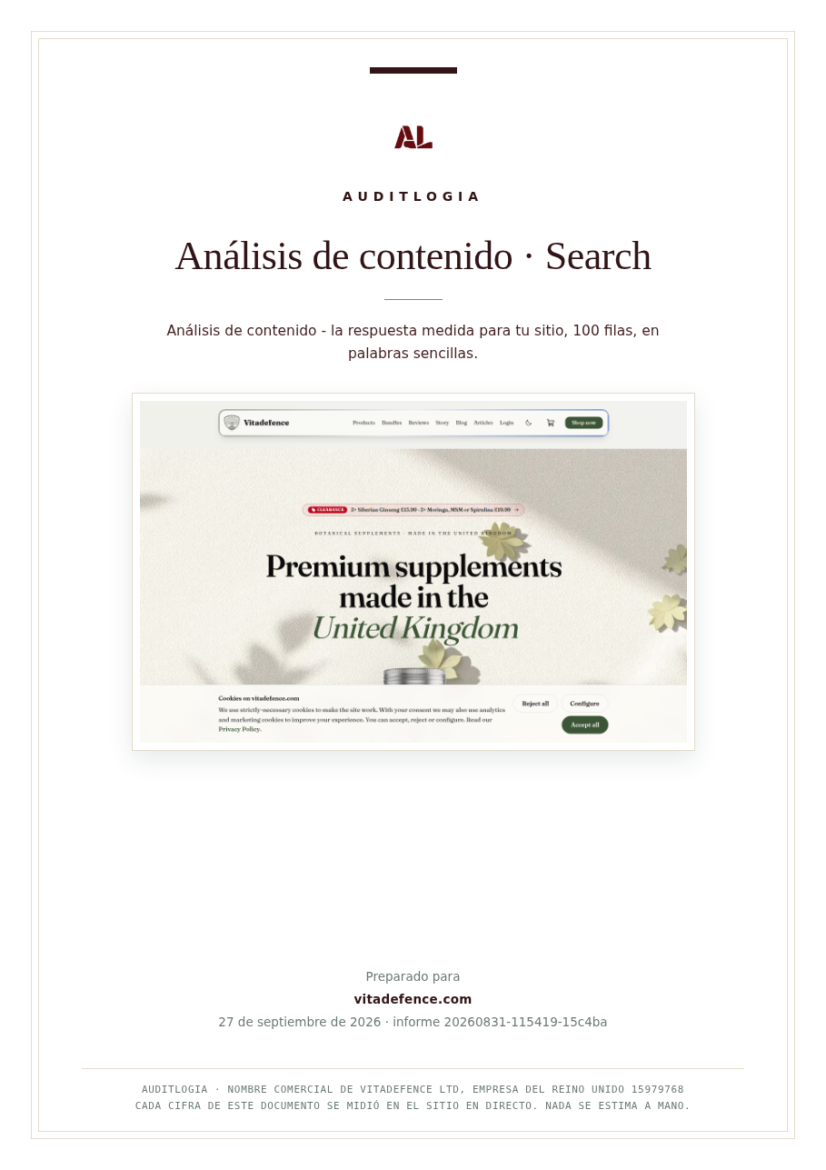 Análisis de contenido · Search