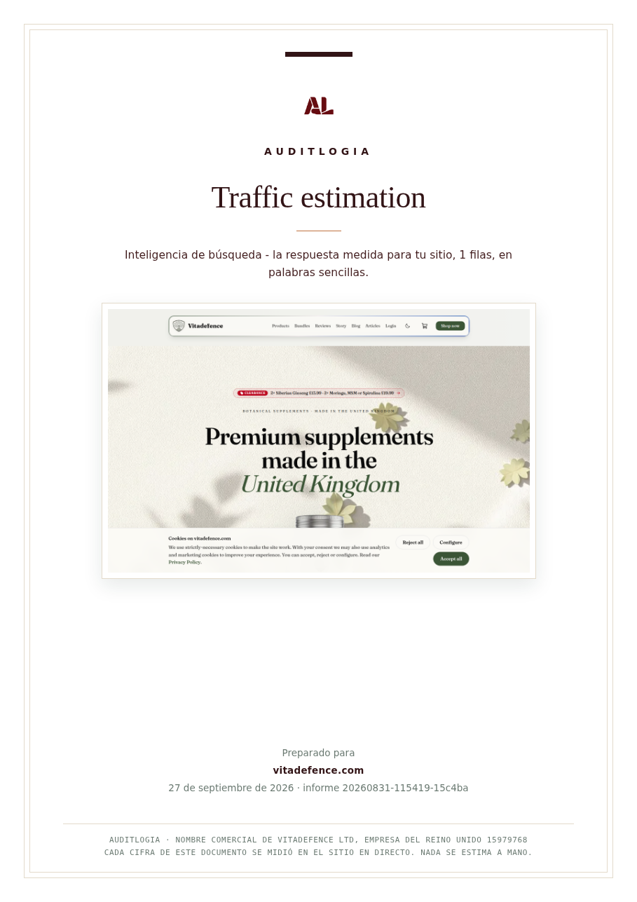 Traffic estimation
